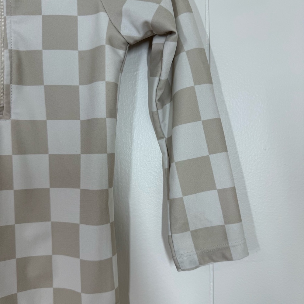 Brixton Phoenix Cream Checkered Rash Guard - Picture 11 of 13